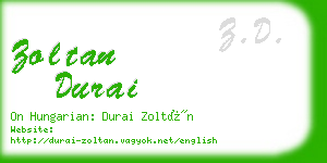 zoltan durai business card